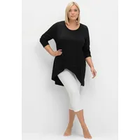 Sheego T-Shirt Langarmshirt schwarz 48/50