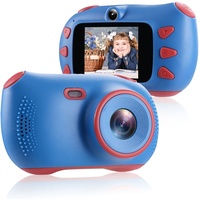 SUPBRO Kinderkamera Fotoapparat Kinder Digitalkamera Mit 2" IPS-Bildschirm 1080P HD 32G TF Karte Geschenke Spielzeug für 3-12 Jahre Kinder (Blau)