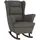 vidaXL Schaukelsessel mit Massivholz-Gummibeinen Samt 78 x 97 x 93 cm Dunkelgrau