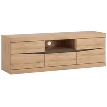 Lomadox SANFORD-129 Lowboard 150/50/40 cm Braun Metall/PVC/MDF/Spanplatte