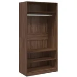 vidaXL Kleiderschrank 100x50x200 cm Braun Eiche-Optik