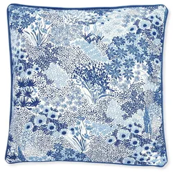 GreenGate Kissenbezug Kristel Blumenmuster blue, 40x40cm