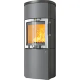 Kaminofen HARK 44-5.5 GT FlameKat 8 kW - Ofenkacheln: Deco-Schiefer - Korpus: titan/verchromt