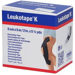 Essity Leukotape K Kinesiologie-Binde 5 cm x 5 m – Schwarz