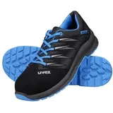Uvex 2 trend Halbschuhe S2, blau/schwarz 12 48