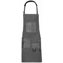 Latzschürze Canvas vier Taschen Fb. graphit : graphit : 100% Baumwolle 16oz.