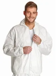 ProSafe® 2 Einweg Jacke, Kapuze, weiß, PSA Kategorie 3 PS2JA-L , 1 Stück, Größe L