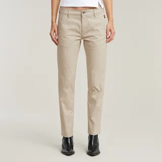 G-Star für Damen. D25257-D715-1214 Kate Boyfriend Beige Chino-Hose (27/34), Lässig, Baumwolle