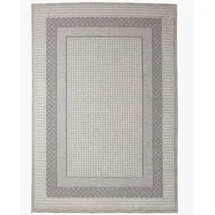 Flair Rugs Webteppich, Grau, Textil, Bordüre, rechteckig, 140x194 cm, für Fußbodenheizung geeignet, waschbar, pflegeleicht, Teppiche, & Böden, Teppiche, Webteppiche