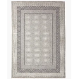 Flair Rugs Webteppich, Grau, Textil, Bordüre, rechteckig, 140x194 cm, für Fußbodenheizung geeignet, waschbar, pflegeleicht, Teppiche, & Böden, Teppiche, Webteppiche
