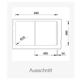 Blanco Zenar 45 S Silgranit PuraDur felsgrau Becken links