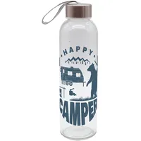 Geda Labels Unisex Jugend Happy Camper Trinkflasche, bunt, 500