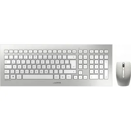 Cherry DW 8000 Wireless Tastatur DE Set weiß/silber