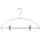 MAWA Design MAWA 0352015052 10 x Metall Kleiderbügel mit Clips, SKINfriedly anti-Rutsch Beschichtung 40 cm silber