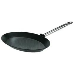 GSW Fischpfanne Gastro traditionell Titanium 40 x 28 x 3,5cm, induktionsgeeignet, backofengeeignet bis 240°C
