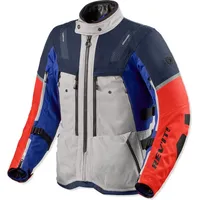 RevIt! Revit Sand 5 H2o Textiljacke wasserdicht - Grau/Blau/Orange