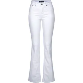 Arizona Bootcut-Jeans "Shaping", Damen, Gr. 76, K + L Gr, weiß, Jeans, Obermaterial: 98% Baumwolle, 2% Elasthan, Basic, bootcut fit lang, Jeans, elastische Passform, Bootcut-Beinform, Used-Waschung, hohe Taille