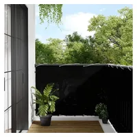 vidaXL Balkon-Sichtschutz Schwarz 120x800 cm 100 % Polyester-Oxford