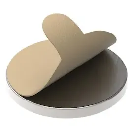 Maul Neodym-Scheibenmagnet selbstklebend 1x10mm 500 g hellsilber VE=10x20 Stück