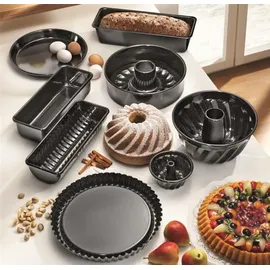 RIESS Tortenform Ø20cm mit Hebeboden, schwarz, Emaille