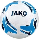 Jako Trainingsball Glaze 14 Panel, HS, Ims, weiß/Skyblue/Navy, 5, 2369