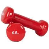 Matchu Sports Vinyl Kurzhantel Set 0,5/1/2/3/4/5 kg Gymnastikhanteln rot