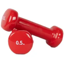 Matchu Sports Vinyl Kurzhantel Set 0,5/1/2/3/4/5 kg Gymnastikhanteln rot