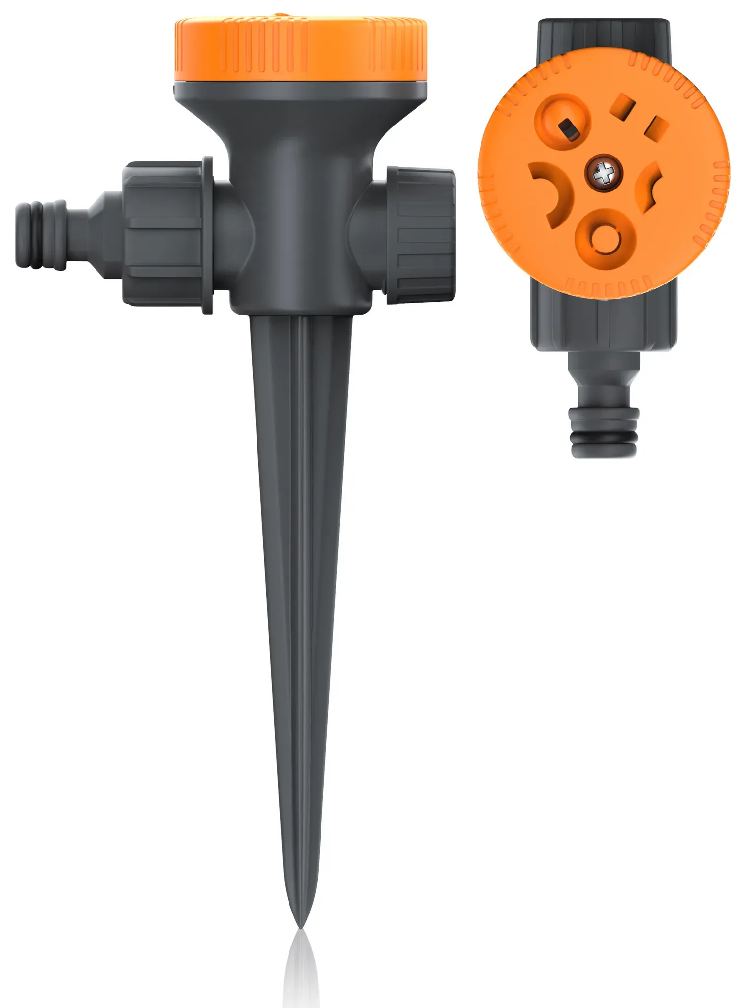 5-fach Rasensprinkler mit Erdspieß