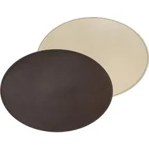 Freeform Duo Platzset, oval, schokobraun/creme