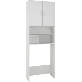 FMD Mid.you Waschmaschinenschrank FMD Nassau, weiß, Kunststoff, 64x190x26 cm, Waschküche, Waschmaschinenschrank