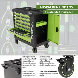 Trutzholm Werkstattwagen Premium plus bestückt 7 Schubladen Chrom Vanadium Stahl, Werkzeugwagen