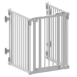 dehner lieblinge Hundezaun Bradley Laufstall für Welpen 71-486 x 64 cm Weiß