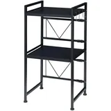 [en.casa] Mikrowellenregal Sorsele 63 x 78,5 x 32 cm Schwarz