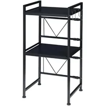 [en.casa] Mikrowellenregal Sorsele 63 x 78,5 x 32 cm Schwarz