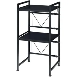 [en.casa] Mikrowellenregal Sorsele 63 x 78,5 x 32 cm Schwarz