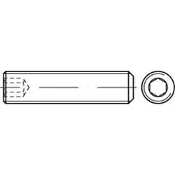 DIN 913/ISO 4026 Gewindestift Feingewinde VG M12x10 Stahl 45H blank Innensechskant m. Kegelkuppe