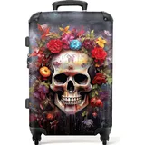 NoBoringSuitcases.com NoBoringSuitcases.com® Handgepäck, Hartschalenkoffer mit TSA Schloss, Trolley, Reisekoffer, Carry on, Rollkoffer, Klein oder Mittelgroß Grau Rot