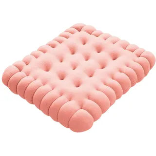 MagiDeal Keksförmiges Kissen, Bodenkissen, einfaches Keks-Meditationskissen, Sitzkissen für Spielzimmer, Sitz, Balkon, ROSA, Quadrat