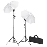 vidaXL Fotostudio-Set mit Weißem Hintergrund 600×300 cm & Leuchten