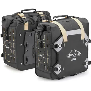 Givi Gravel-T GRT709B 35+35L, Seitentaschen wasserdicht - Schwarz/Grau/Beige - 2 x 35 l