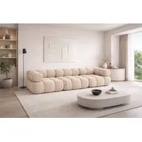 kaiser möbel Sofa Modulares 3-Sitzer-Sofa, gerade Couch, Stoff Salvador, Selia, 3-Sitzer, Veloursstoff Salvador, modernes Design,weiche, abgerundete Linien beige