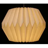 Guru-Shop Lampenschirm Origami Design Papier Lampenschirm - Modell.. weiß Ø 38 cm x 38 cm x 27 cm x 38 cm