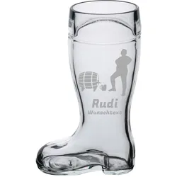 Bierstiefel 0,5l mit Gravur - Bierfass