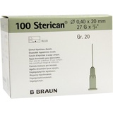 B. Braun Sterican Kanülen Luer-Lok 0,40x20mm Größe 2 0 grau