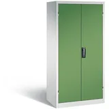 C+P CP-Möbel Aktenschrank 93 x 60 x 195 cm grau / grün