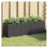 vidaXL Pflanzkübel mit 3 Töpfen 105 x 30 x 32 cm Schwarz
