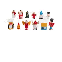 Home Styling Weihnachtsbaumspielzeuge Aus Holz, 12er-set