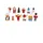 Home Styling Weihnachtsbaumspielzeuge Aus Holz, 12er-set