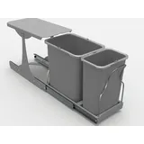 Victory Auszug Einbau-Abfallsammler 24 Liter grau mit Vollauszug ab 300 mm Schrank