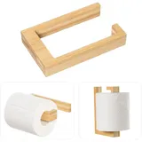 Wandmontierter Toilettenpapierhalter Ohne Bohren, Toilettenpapierrollenhalter, Toilettenpapierhalter Aus Bambusholz, Umweltfreundlicher Toilettenpapierspender